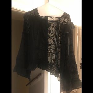 Black flowy top